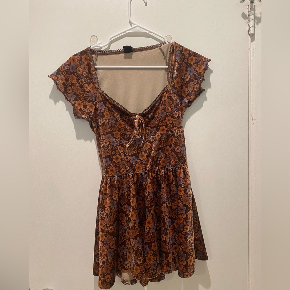 Vintage-Inspired Velvet Romper